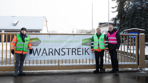 Warnstreik  Autobahnmeisterei Kirchheim/Teck 